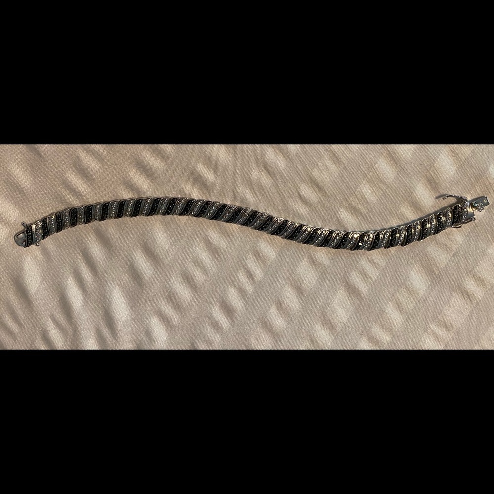 💎 Black & White DIAMOND Tennis Bracelet NWOT